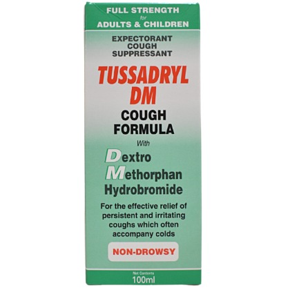 Tussadryl DM. 100ml (full strength adults and children