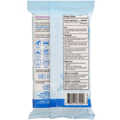 Aquarelle Antibacterial Wipes 40 CT