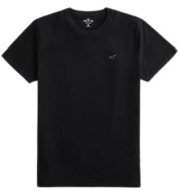 HOLLISTER - Crew Neck Tee - Black (S)