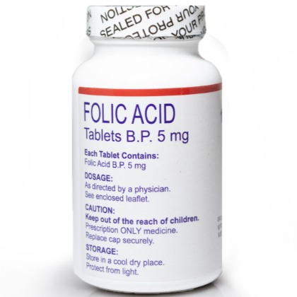 Folic Acid Tablets 5mg 1000 capsules