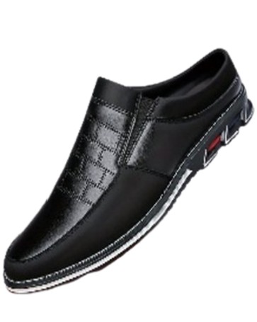 Vintage Retro Style Plus Size Men's Comfy Non Slip Mules, PU Upper, Rubber Sole, -                               BLACK -  CAN 43/ US 9