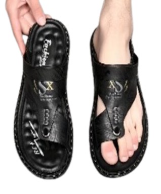 Men's Premium Stitched Slides - (Color  Black)