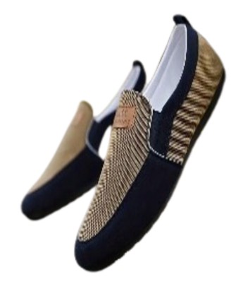 Plus Size Men's Vintage Color Block Slip On Loafers - Brown/ Black