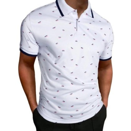 Men’s White T-Shirt – Printed Design (Size M)