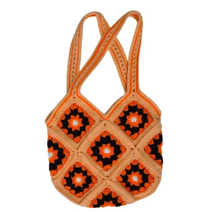Autumn Bloom Crochet Shoulder Bag