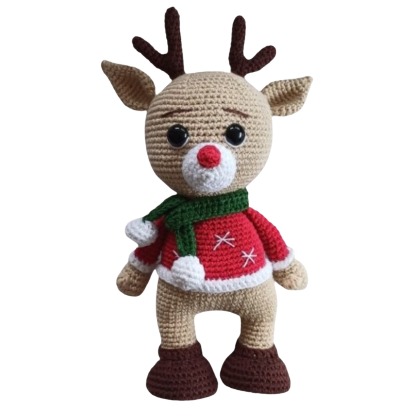 Crocheted Reindeer Plushie