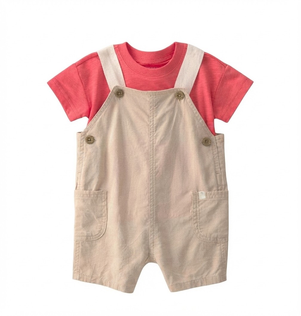 Carter's 2-Piece Tee and Canvas Overalls Set 18M