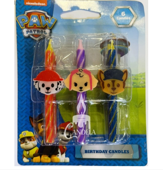 Nickelodeon 6 pc Paw Patrol Birthday Candles Set