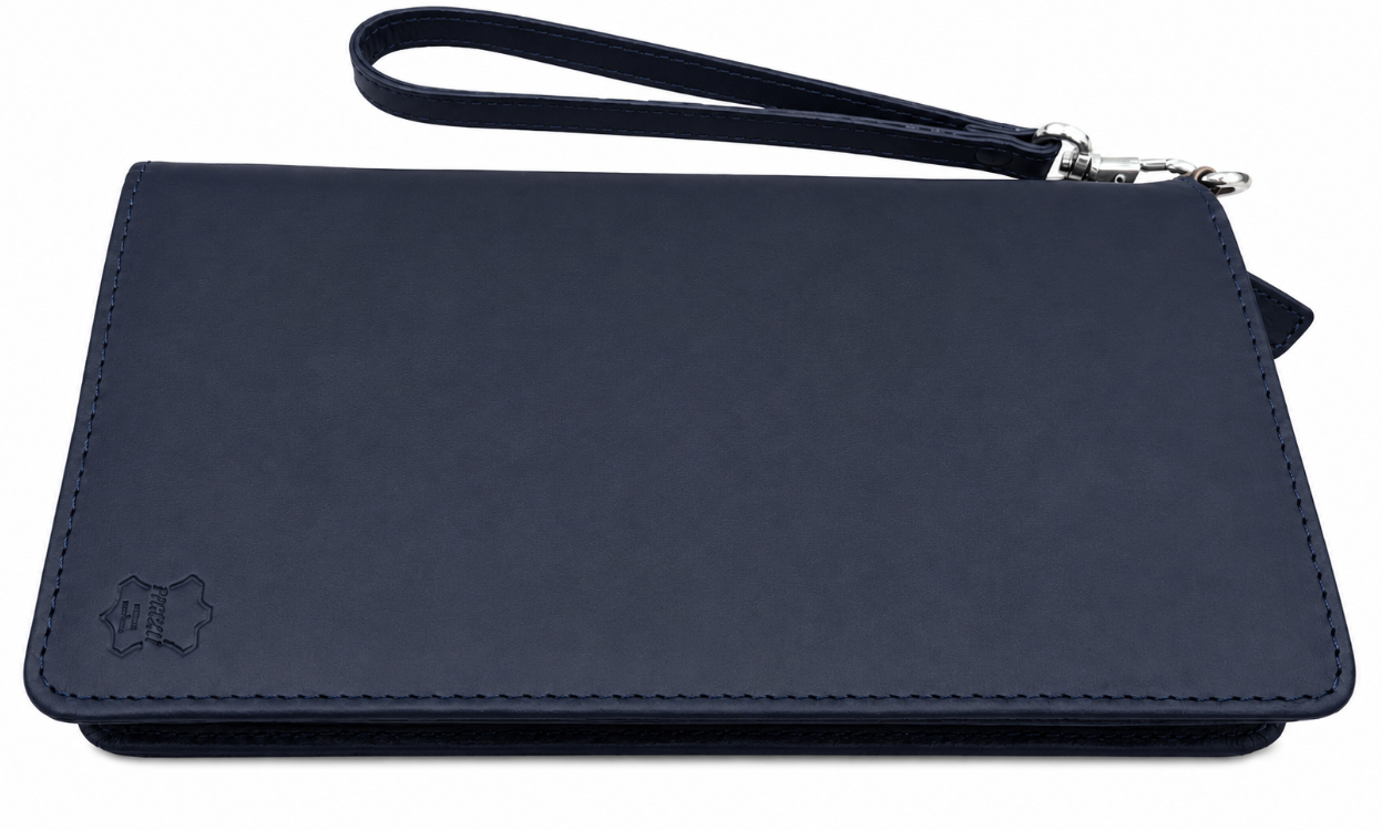 Dark Navy Blue Wristlet Clutch Wallet