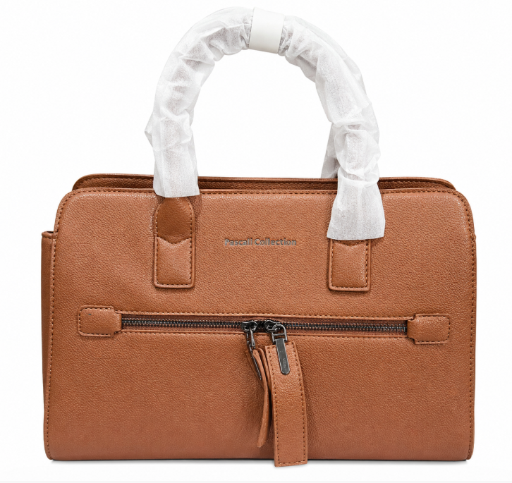 Pascali Collection Structured Handbag – Tan Brown