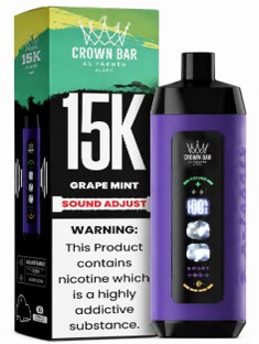 Crown Bar 15K Grape Mint disposable vape