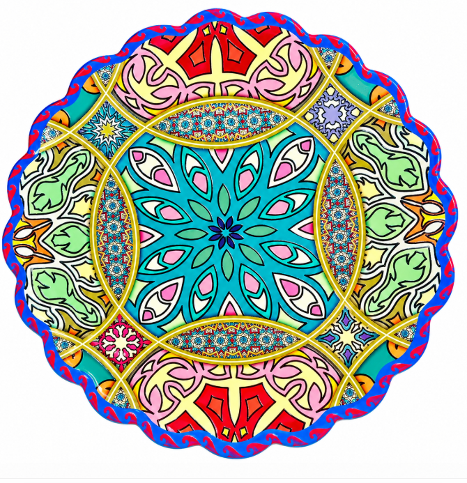 Decorative Multicolor Ceramic Coaster