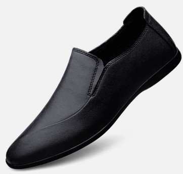 Men's New Casual Shoes With Soft Soled Leather Shoes, Business Lazy Shoes, And Loafers   BLACK   CAN 41/ US 8.5