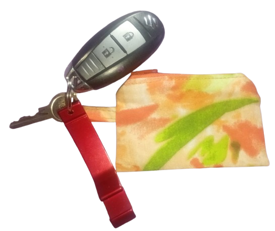 Floral two-piece handmade pouch
