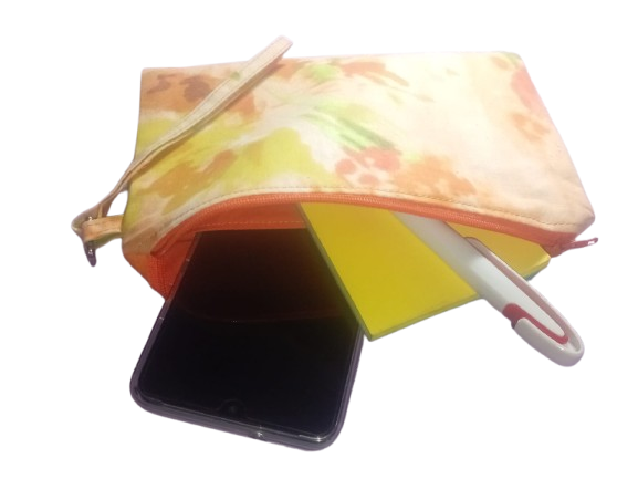 Floral two-piece handmade pouch