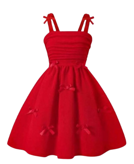 Elegant Solid Colour Ribbon Bow Strap Maxi Dress