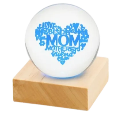Small 3D Mom  Flower Globe