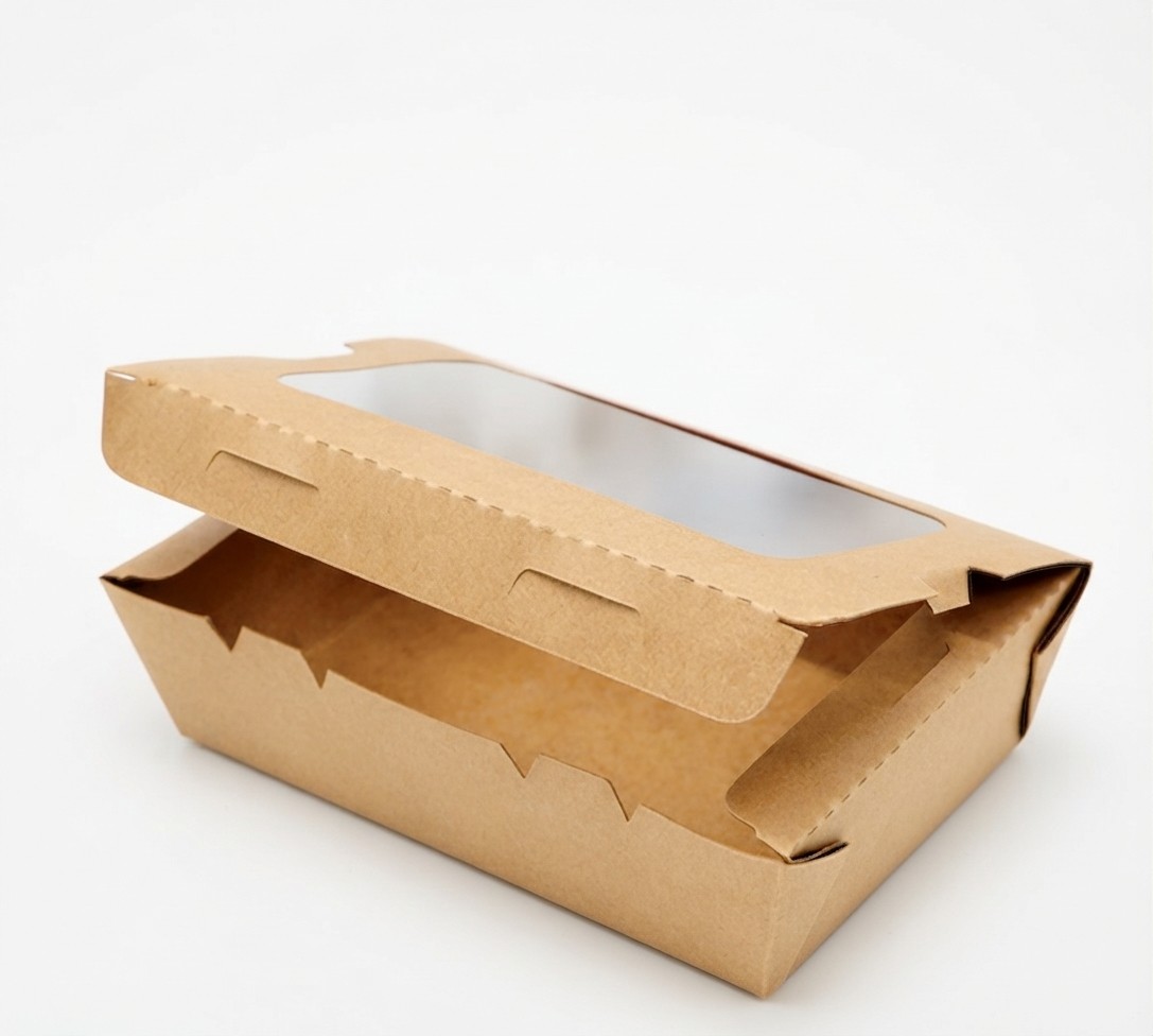 Kraft Brown Food Boxes Custom Packaging Sushi Fruit Vegetable Salad