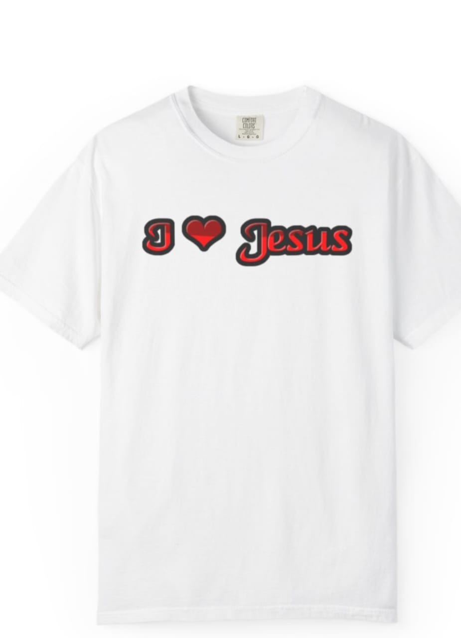 Customized I love Jesus Round Neck T-Shirt