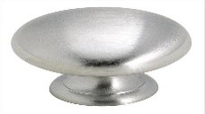 Knob, Brass Class,1-1/4In,Brush Chr,1950