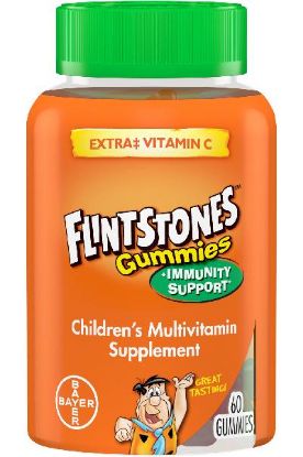 Flintstones Gummies Kids Vitamins with Immunity Support*, Kids and Toddler Multivitamin with Vitamin C, Vitamin D, B12, Zinc & more, Orange 60ct