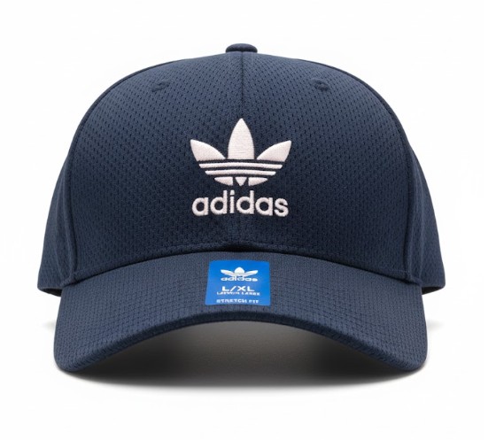 Adidas Originals Trefoil Stretch Fit Cap - Navy Blue(Size L/XL)