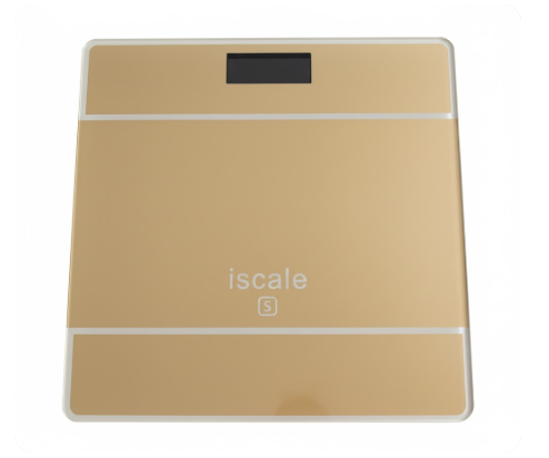 iScale S Digital Bathroom Scale - Gold Finish, High-Precision Weight Measurement