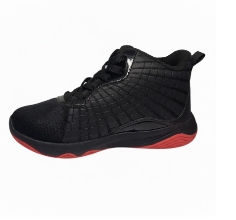 Stylish Black & Red Basketball Boots - Size 34
