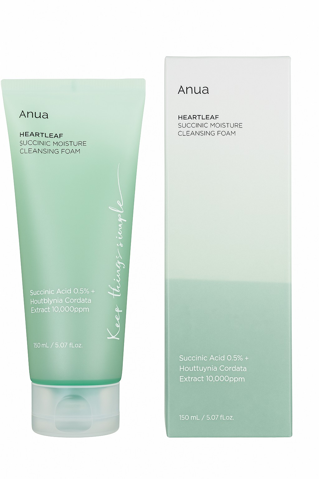 Anua Heartleaf Succinic Moisture Cleansing Foam