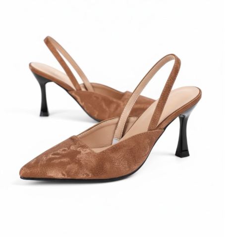 Chic Bronze Slingback Heels - Perfect Fit for Size 36