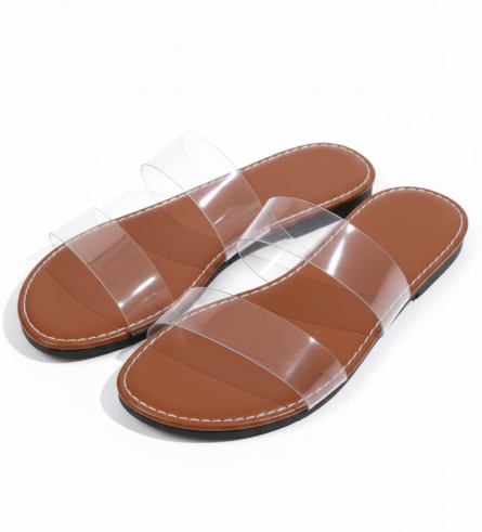 Clear Strap Comfort Sandals - Women's Size 36