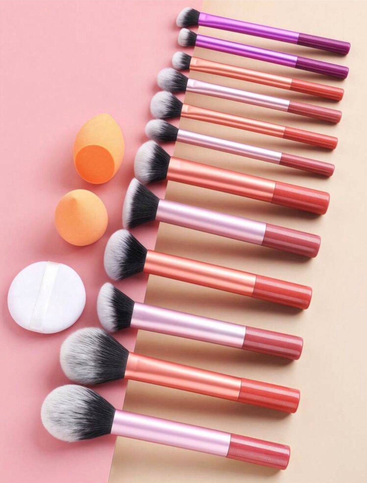 12pcs Makeup Brush Set Including Makeup Sponge