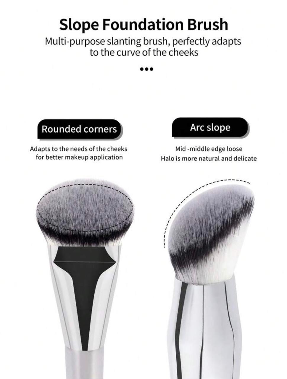 17pcs Silvery Makeup Brushes