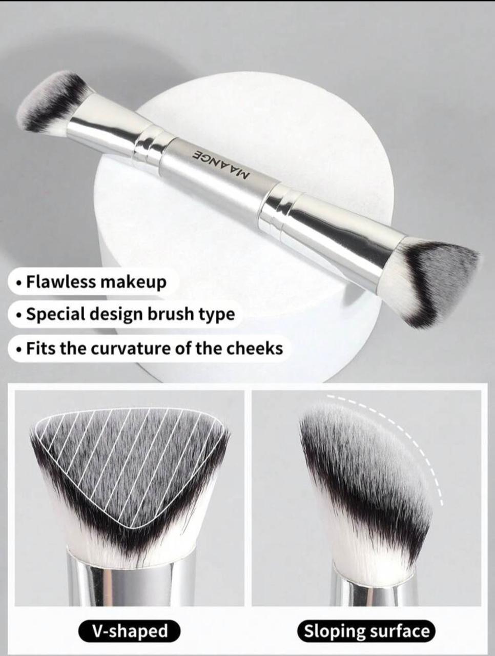 17pcs Silvery Makeup Brushes