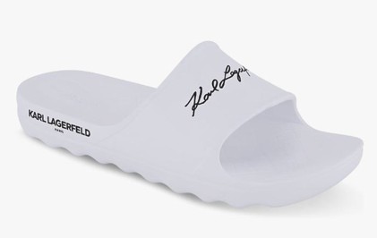 Karl Lagerfeld Paris White Slides