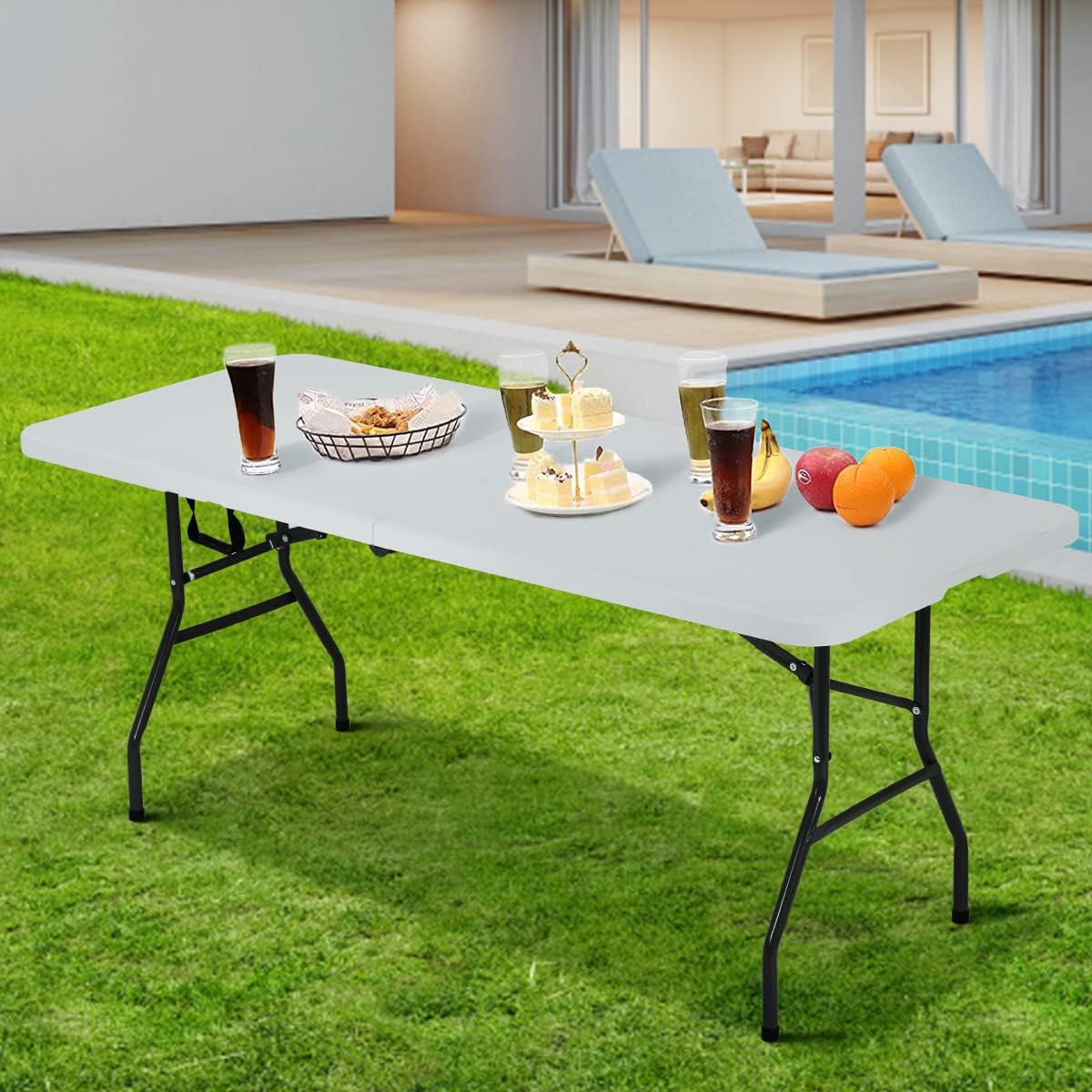White Folding Table