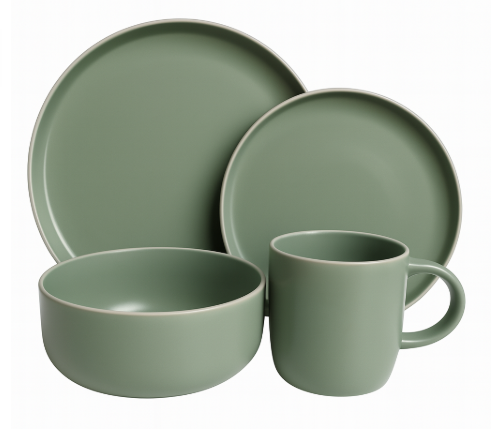 Matte Finish Ceramic Dinnerware Set – 4 Piece