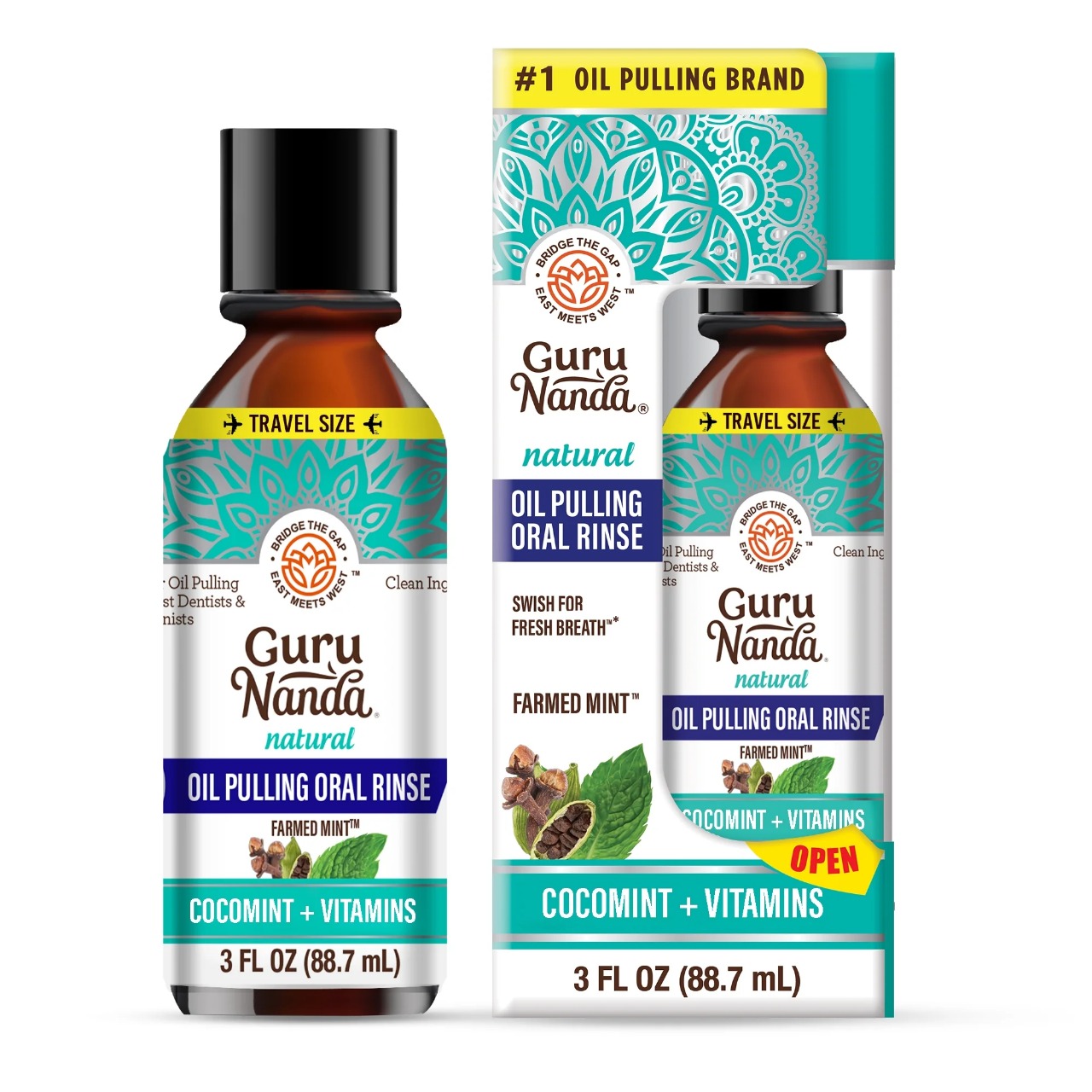 Guru Nanda Natural Oil Pulling Oral Rinse - Travel Size