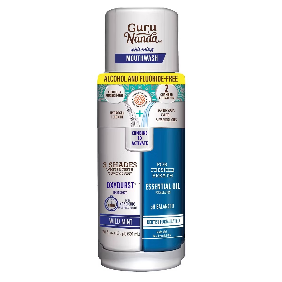 Guru Nanda Whitening Mouthwash with OXYBURST™ Technology