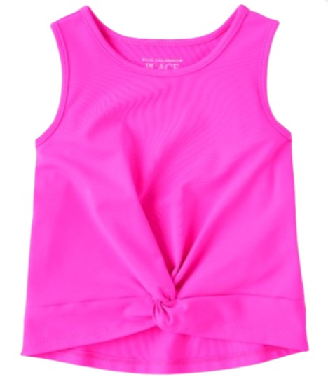 Toddler Girls Twist Front Tank Top - Pink Size 4T