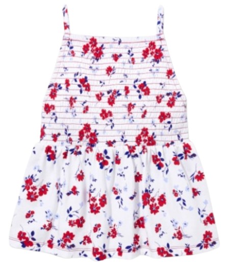 Tween Girls Smocked Peplum Tank Top - Red Size 12/14