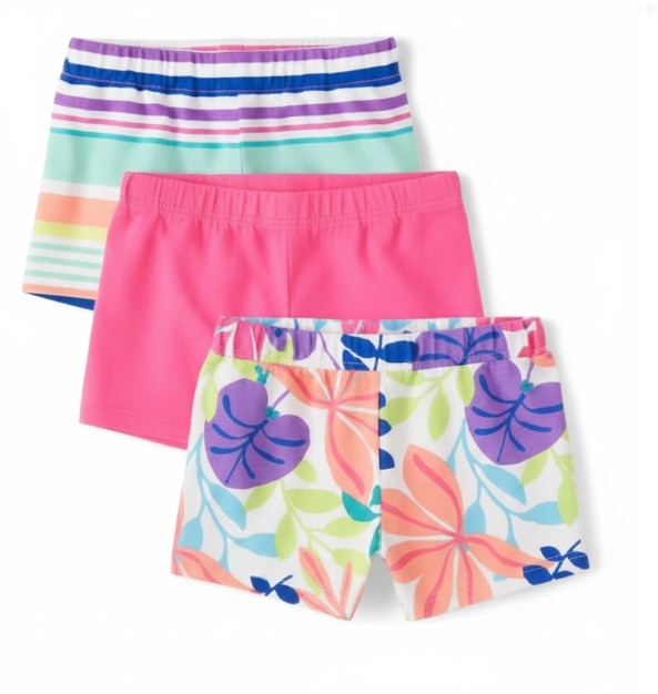 Toddler Girls Tropical Leaf Shorts Size 18-24 M
