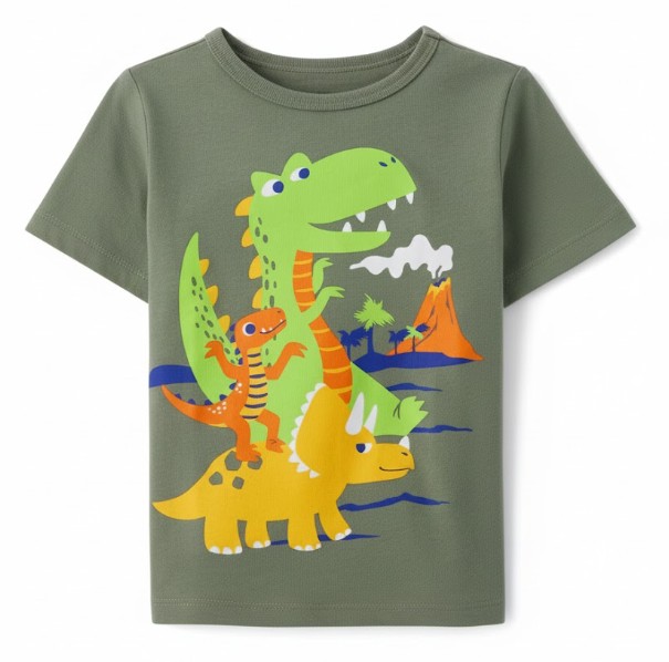 Toddler Boys Dino Graphic Tee - Green Size 3T