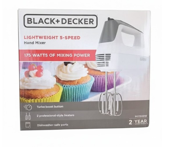 BLACK+DECKER Lightweight 5-Speed Hand Mixer
