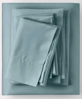 Full 300 Thread Count Temp Regulating Sheet Set Light Teal - Casaluna