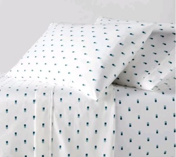 Full 400 Thread Count Performance Sheet Set Blue IKAT - Threshold
