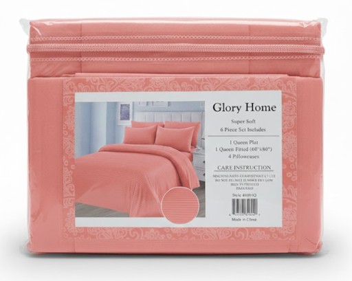 Glory Home 6Piece Bed Sheet Set (queen size)