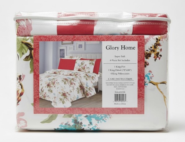 Glory Home 6 Piece Bed Sheet (King size)