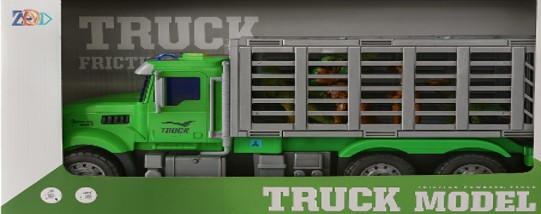 Friction-Powered Animal Transport Truck Toy