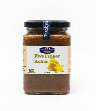 JD's Five Finger Achar (Starfruit Pickle) - 350ml Jar